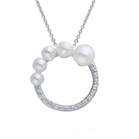 Collier Babila Milano Femme in Or blanc Perla 286027FWB